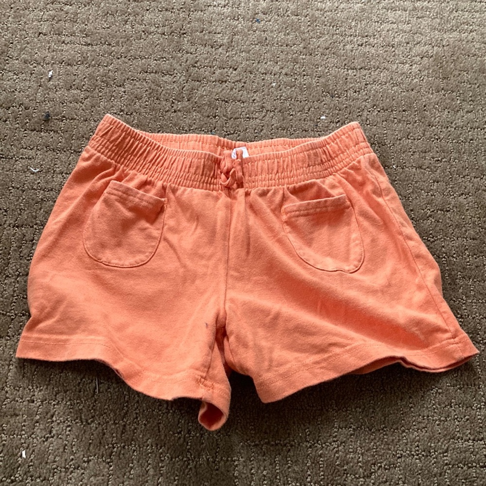 10-12 Oranges Shorts with Stretchy Waistband and Pocket in Front Dignified